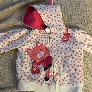Pink and white jacket 3-6 months